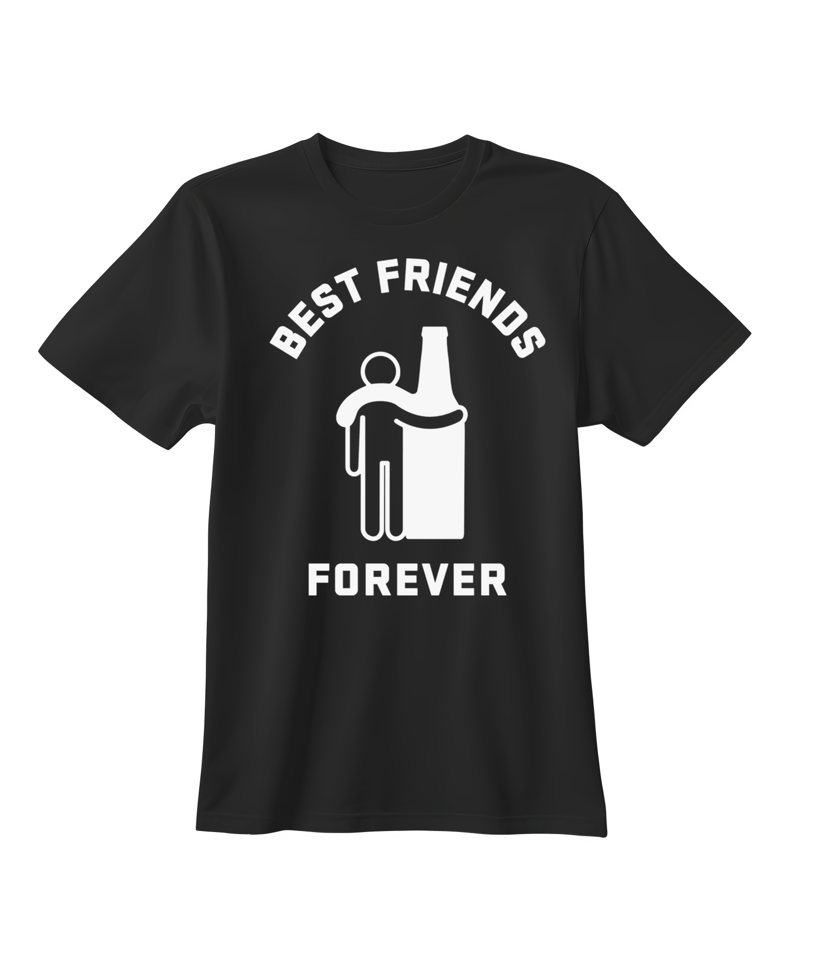 Best Friends Forever" Funny Beer Buddy T-Shirt – White Graphic Tee