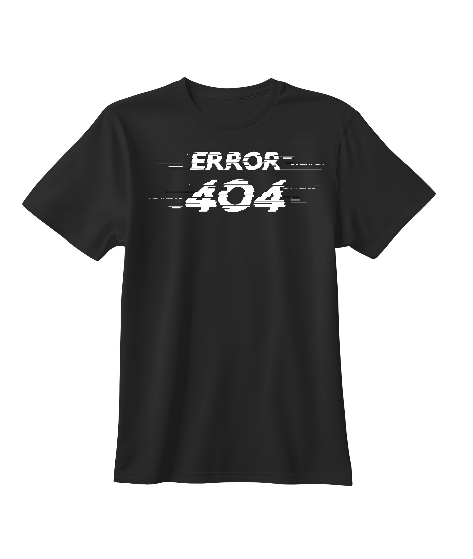 Error 404 Glitch T-Shirt – Funny Tech Graphic Tee for Programmers & Gamers